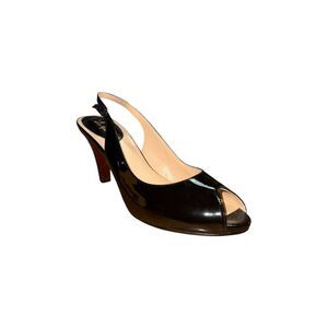 Cole Haan Black Patent Leather SlingbackPump Women's Sz 10 Good Condition